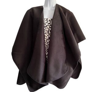 Vince Camuto black open front cape